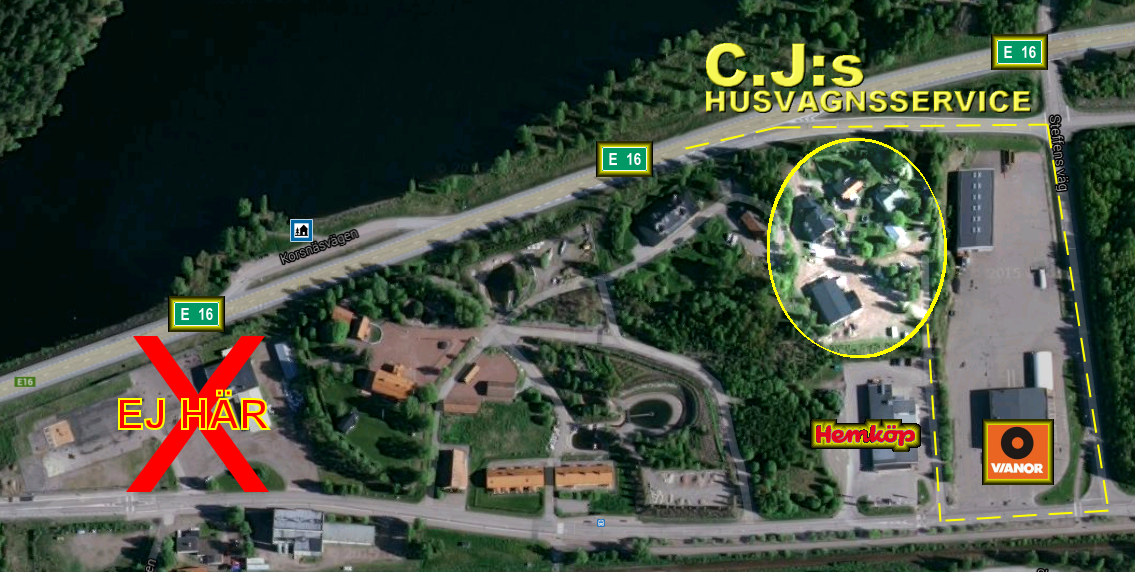 Hr hittar du CJ:s Husvagnsservice